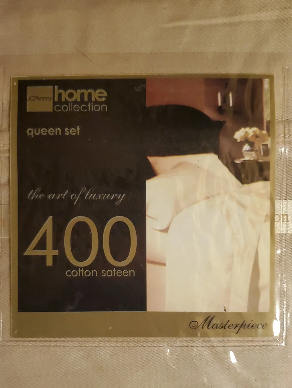New JCPenny Home Collection Masterpiece Queen 100% Cotton Sateen Sheet Set